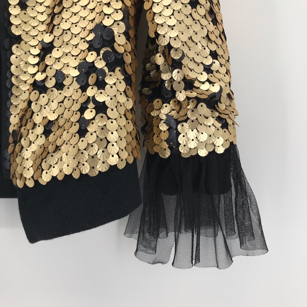 Art Class Girls Gold and Black Flip Sequin Jacket - Picture 3 of 6